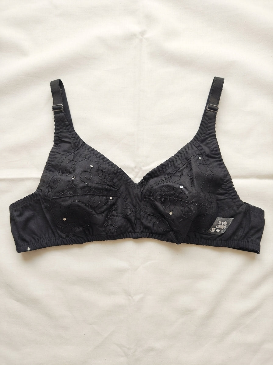 Embroidered Cotton Bra - Pack of 2 | Non-Padded Everyday Comfort
