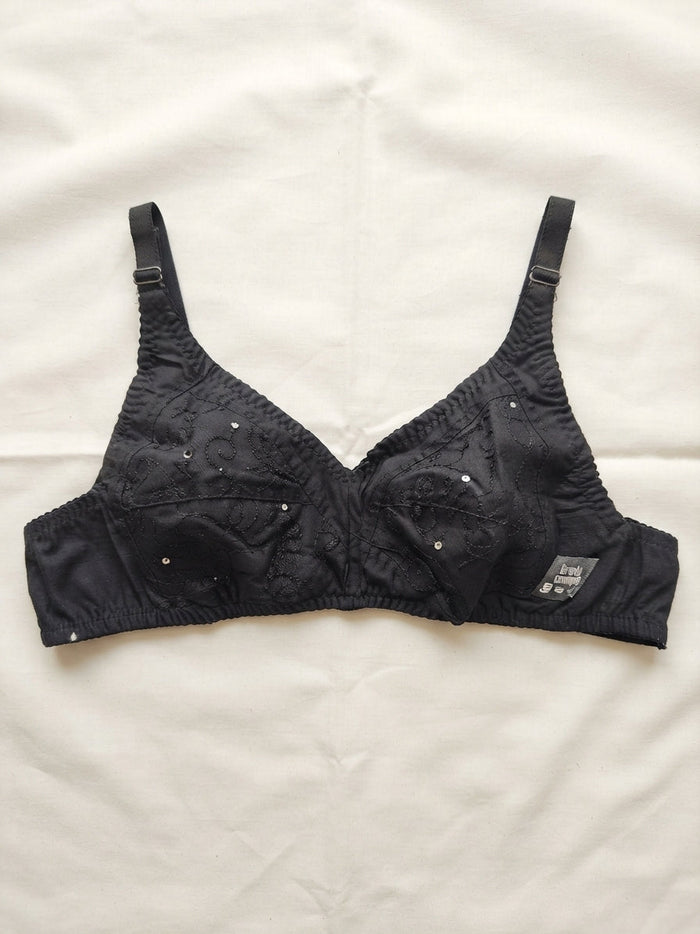 Embroidered Cotton Bra - Pack of 2 | Non-Padded Everyday Comfort